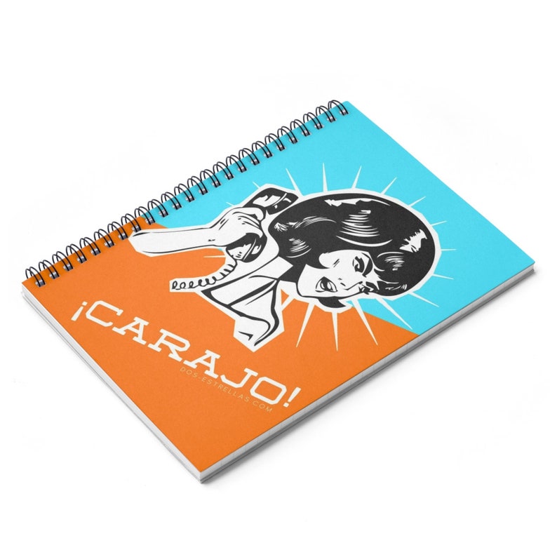 CARAJO / Retro AF Latinx Ma Problems / Spiral Notebook Ruled Line image 2