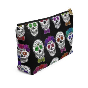 CALAVERA / Sugar Skulls / Serpenthes Latinx Art Accessory Pouch with T-Bottom image 3