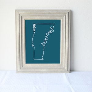 Printable Vermont State Art Print 8x10 Digital Wall Art Gift