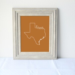 Printable Texas State Art Print 8x10 Digital Wall Art Gift image 1