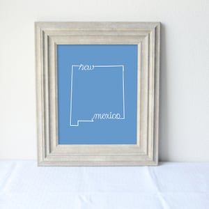 Printable New Mexico State Art Print 8x10 Digital Wall Art Gift
