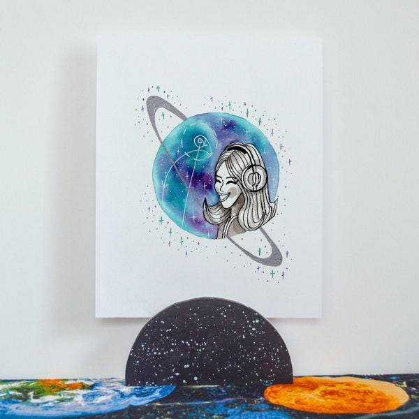 Poppy Northcutt Printable Art Women in Space Female Engineer Women in STEM Galaxy Wall Art Space Themed bedroom nursery playroom