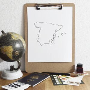 Druckbare Spanien Kunstdruck 8 x 10 Reise Europa Land digitale Wand Art Giff