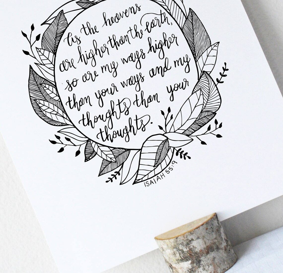 Isaiah 55:9 Printable Bible Verse Art Print 8x10 Digital Wall | Etsy
