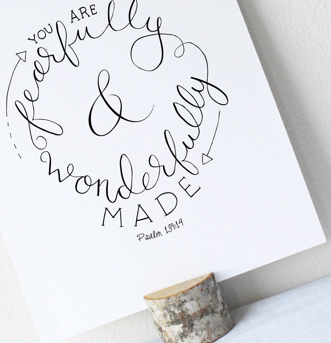 Psalm 139:14 Printable Bible Verse Art Print 8x10 Digital Wall - Etsy