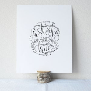 Revelation 22:6 Printable Bible Verse Art Print 8x10 Digital Wall Art Gift