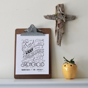 Psalm 27,1 druckbare Bibel Vers Kunstdruck 8 x 10 Digital Wall Art Geschenk