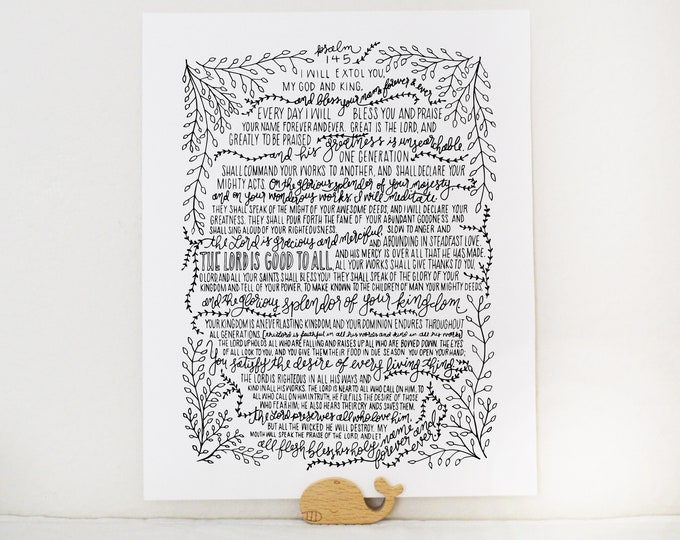 Psalm 145 Printable Bible Verse Art Print 8x10 Digital Wall Art Gift - Etsy