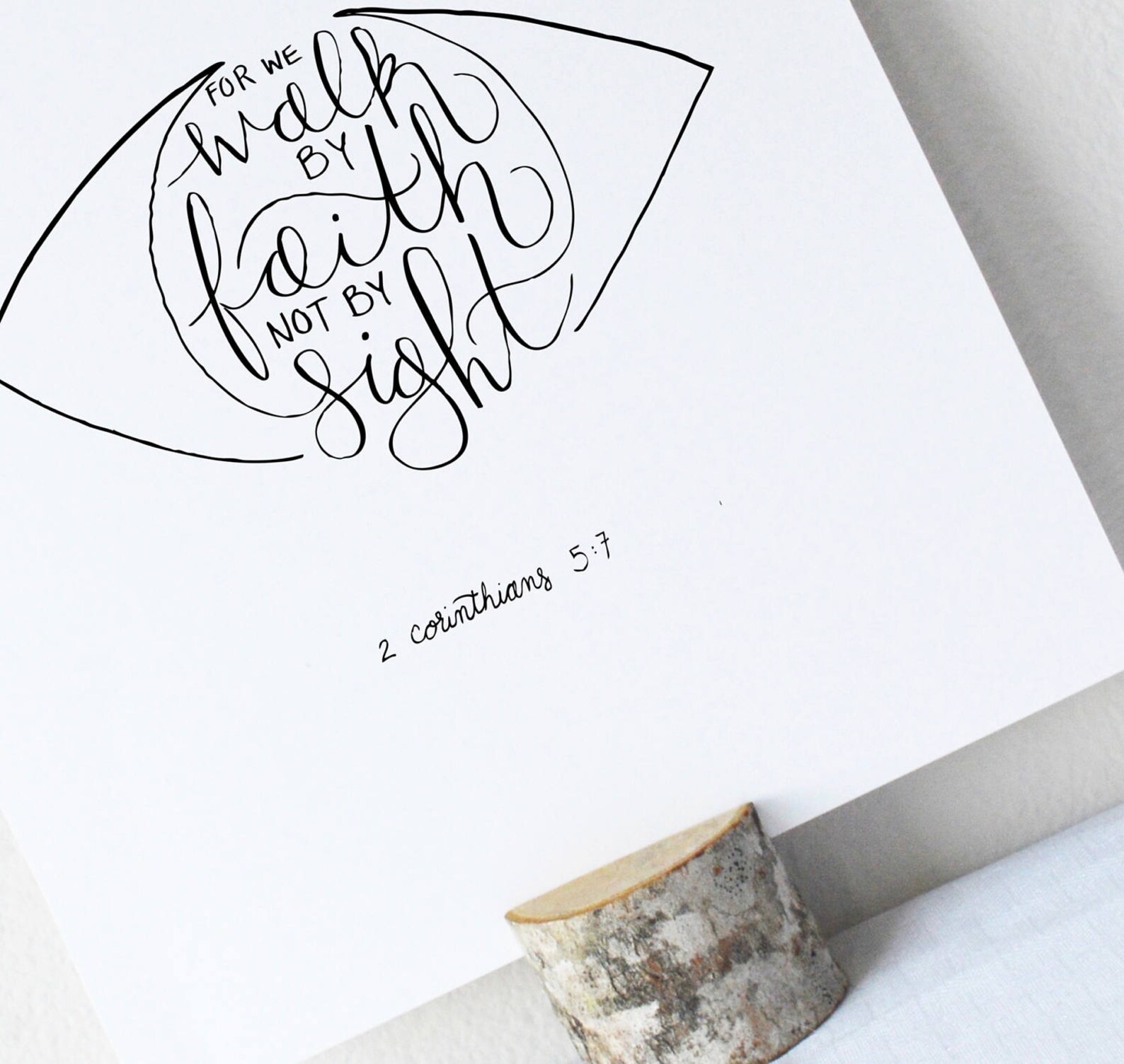 2 Corinthians 5:7 Printable Bible Verse Art Print 8x10 Digital - Etsy