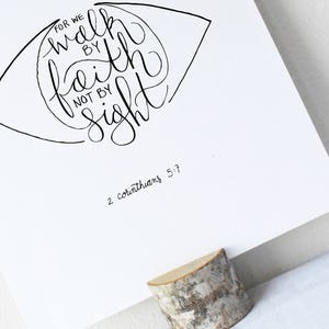 2 Corinthians 5:7 Printable Bible Verse Art Print 8x10 Digital Wall Art ...