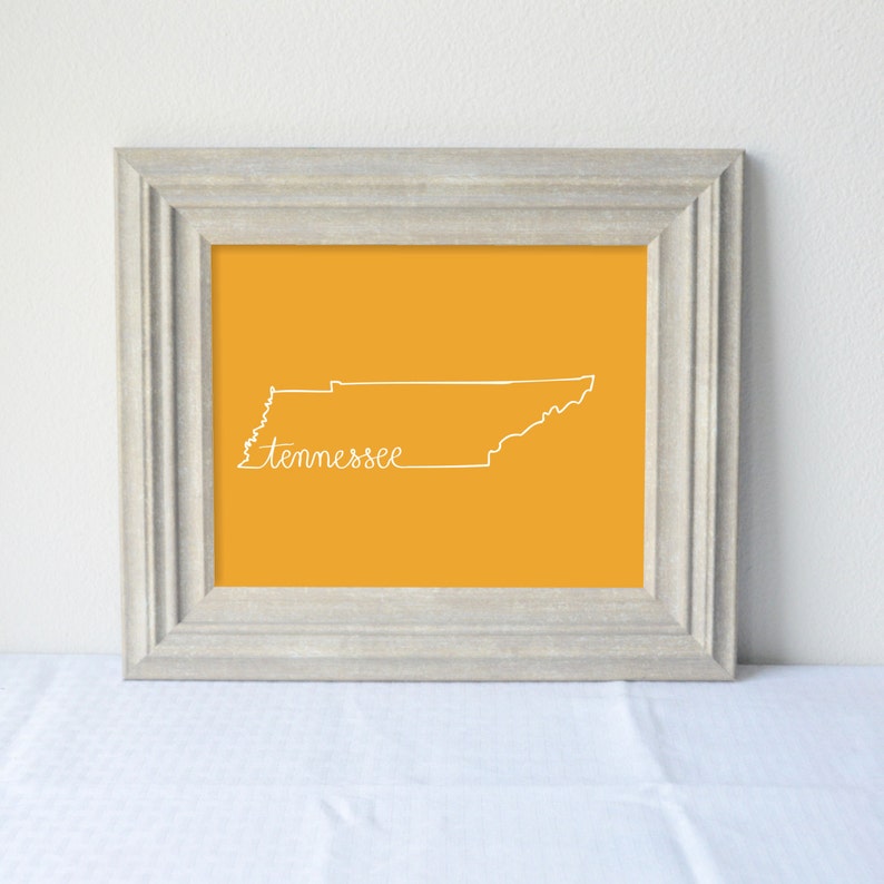 Printable Tennessee State Art Print 8x10 Digital Wall Art Gift image 1