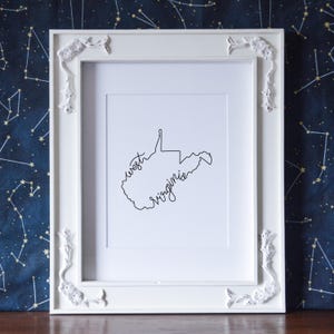 Printable West Virginia State Art Print Digital Wall Art Gift