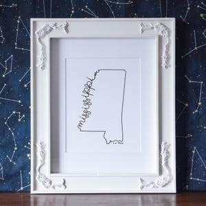 Impression d'art imprimable Mississippi State, cadeau d'art mural numérique