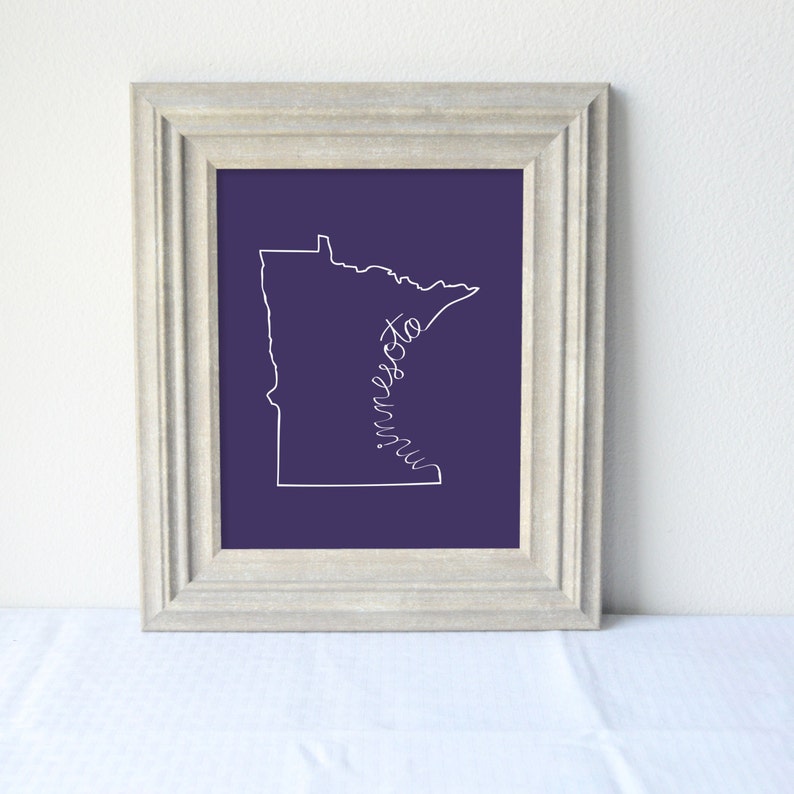 Printable Minnesota State Art Print 8x10 Digital Wall Art Gift - Etsy