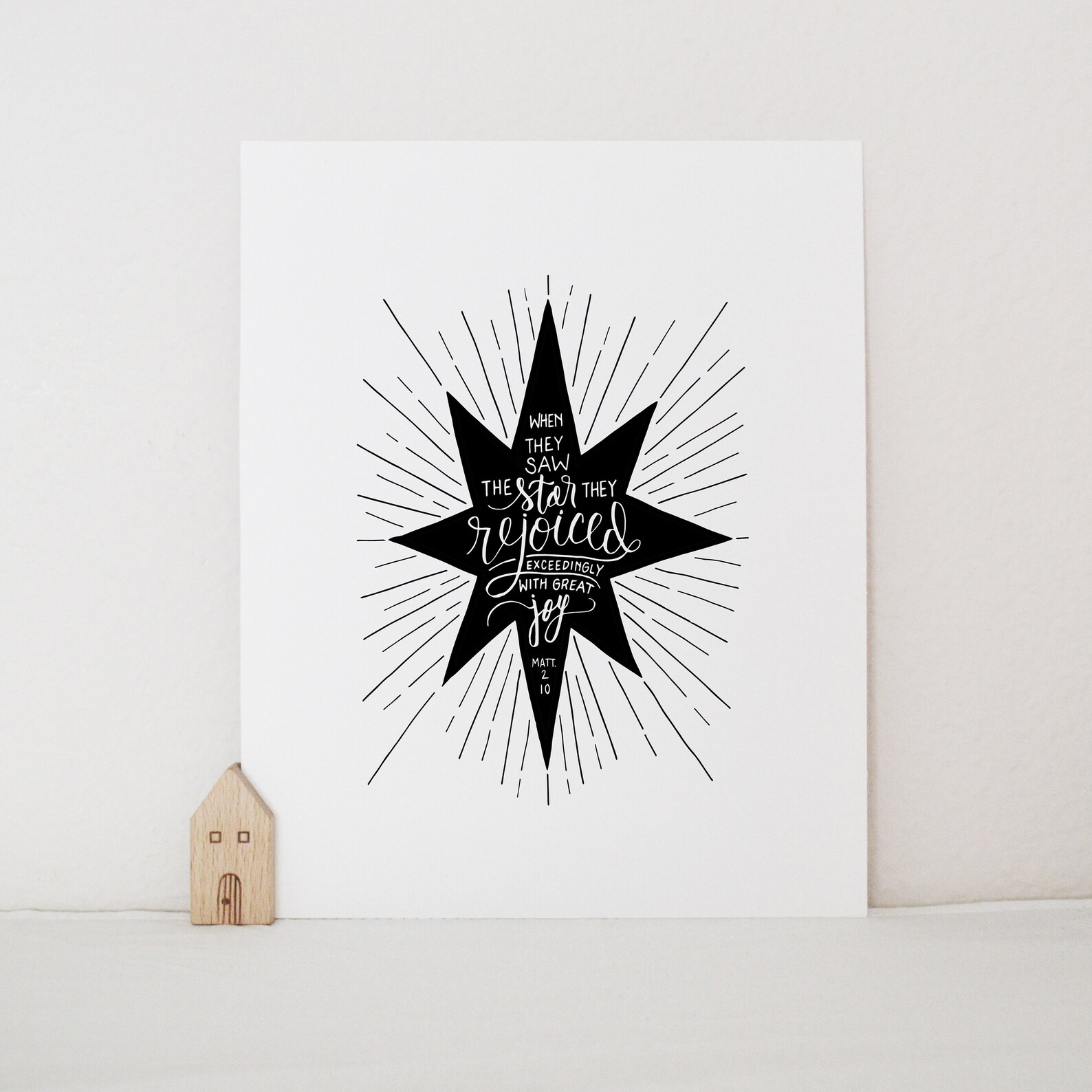 Matthew 2:10 Printable Bible Verse Art Print 8x10 Digital Wall | Etsy