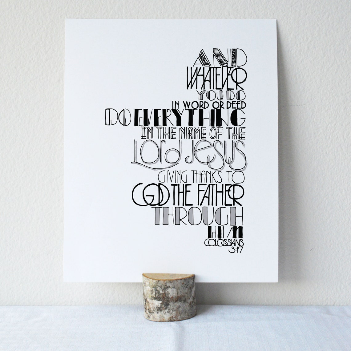 Colossians 3:17 Printable Bible Verse Art Print 8x10 Digital - Etsy