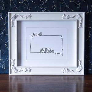 Printable South Dakota State Art Print Digital Wall Art Gift