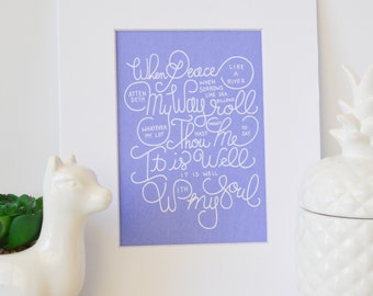 It Is Well With My Soul Print Bible Verse Art 5x7 Digital Wall Art Gift