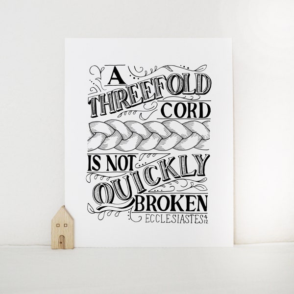 Ecclesiastes 4 12 Etsy 