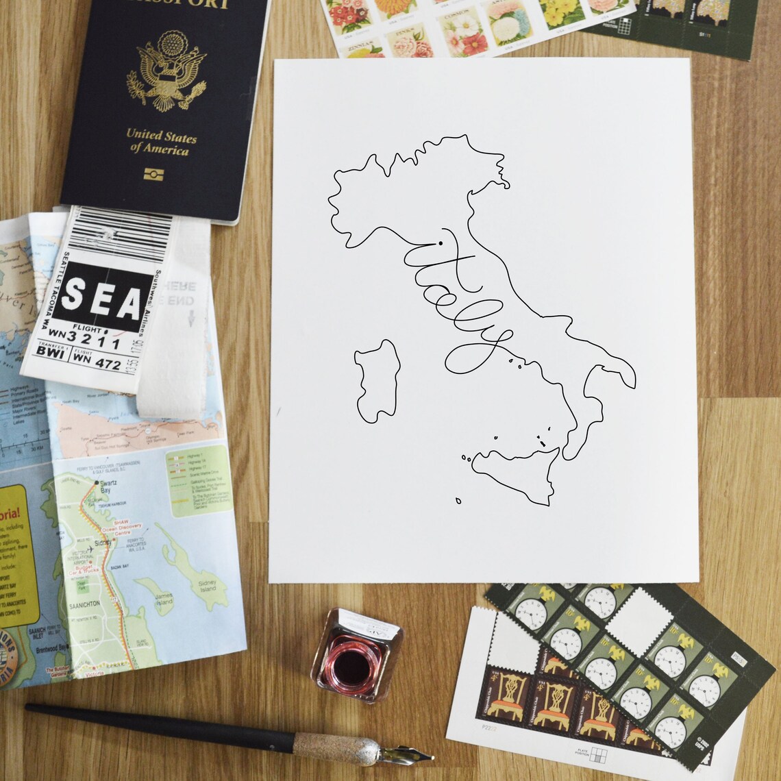 Printable Italy Art Print 8x10 Travel Europe Rome Florence - Etsy