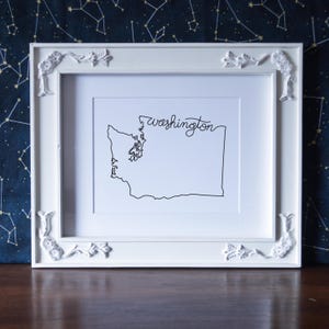 Printable Washington State Art Print Digital Wall Art Gift
