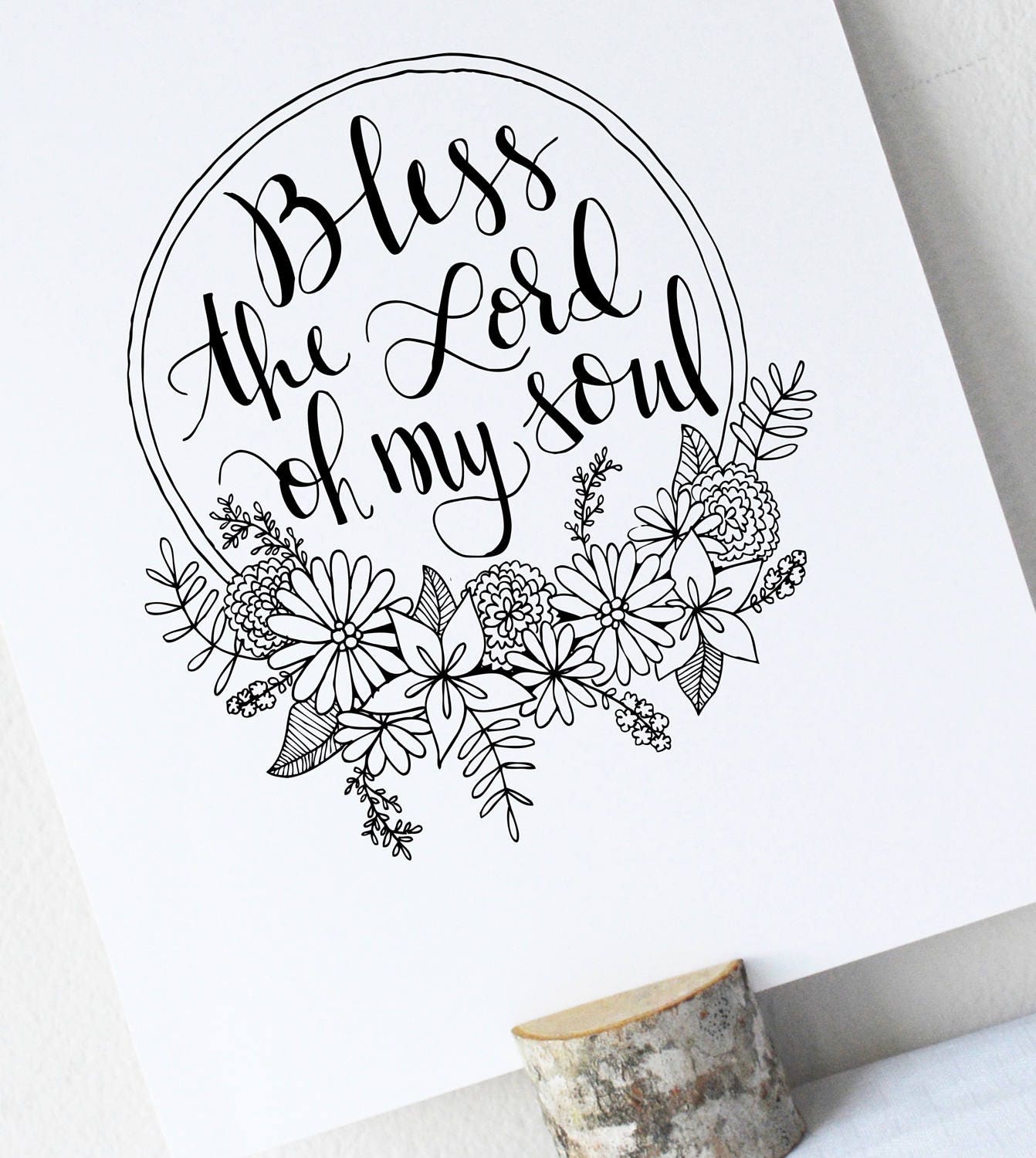 Psalm 103:1 Printable Bible Verse Art Print 8x10 Digital Wall | Etsy
