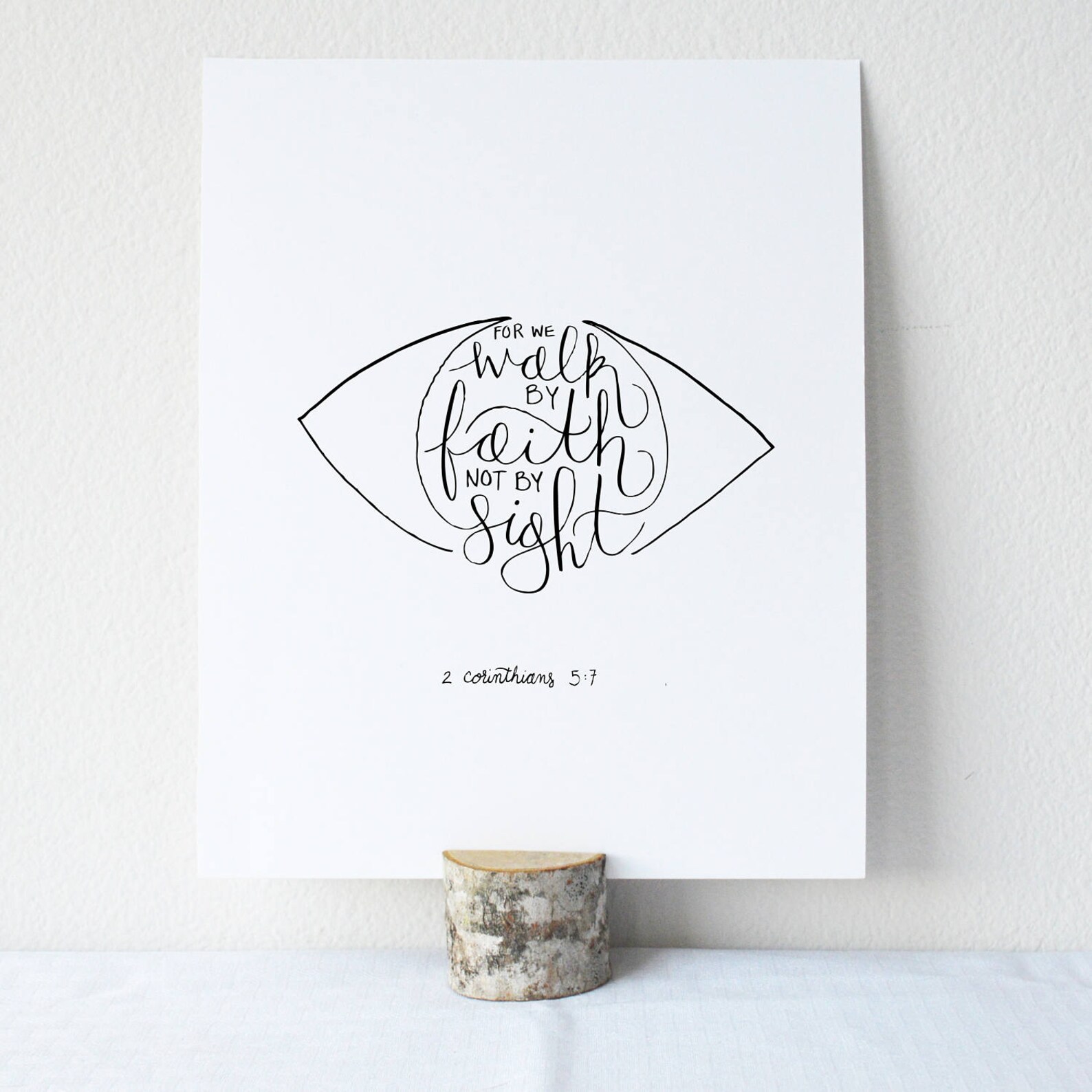 2 Corinthians 5:7 Printable Bible Verse Art Print 8x10 Digital | Etsy