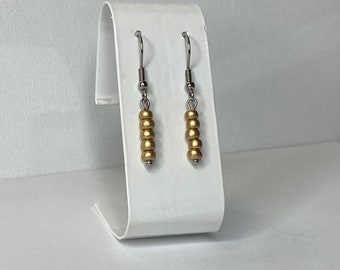 Custom Dangle & Drop Earrings Beaded Stick, Stainless Steel Jewelry, Wedding, Bridesmaids Gifts for Her