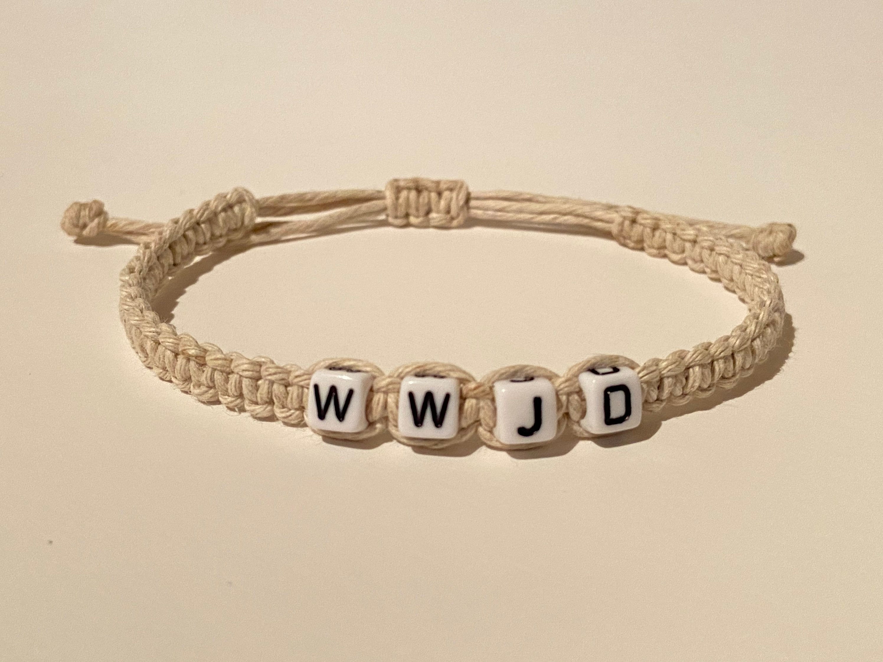 WWJD Tie & Adjustable Bracelet Hemp Ankle Bracelet Hemp Etsy