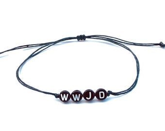 Adjustable WWJD Bracelet or Anklet Christmas Stocking Stuffers Jesus Bracelet What would Jesus do Bracelet He Would Love First Hwlf Bracelet