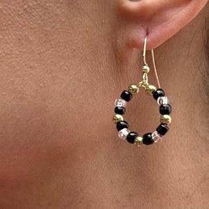 Yellow Gold Hoops Dangle Drop Earrings for Women, Accessories Jewelry Gifts for Her