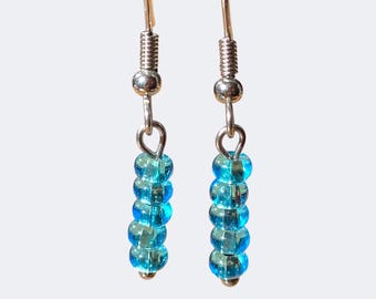 Stick Earrings Dangle Trendy Minimalist Boho Jewelry, Simple Dainty Earrings Seed Beads