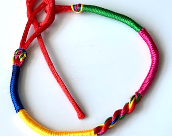 Colorful Tie Bracelet Adjustable Silky Anklet