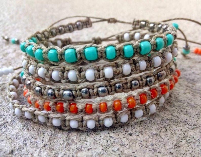Stackable Hemp Bracelet Ankle Bracelet Handmade Hemp Bracelet Etsy