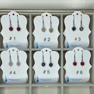Handmade Gemstone Dangle Earrings: Hypoallergenic Stainless Steel