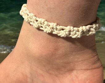 Cotton Anklet Tie On Bracelet Custom Jewelry for Men or Women Handmade Jewellery Braided Friendship Bracelets