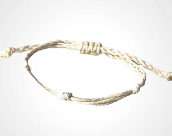 Men’s Surfer Bracelet Adjustable Boho Handmade Jewelry Anklet Knotted and Braided