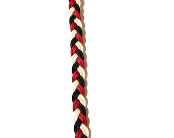 Handmade Tri-Tone Paracord Air Horn Pull Cord: Red, White & Blue
