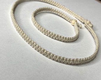 Hemp Necklace, Anklet, Hemp Bracelet, Handmade Custom Hemp Jewelry