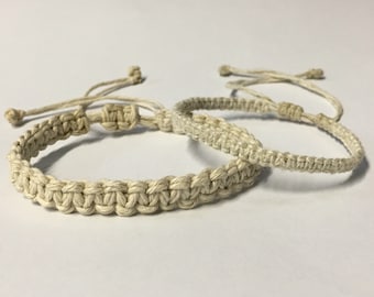 Couples Hemp Bracelet Natural Hemp Bracelet Handmade Hemp Jewelry Engagement Gift Man Ankle Bracelet Hemp Boho Bracelet Friendship Bracelets