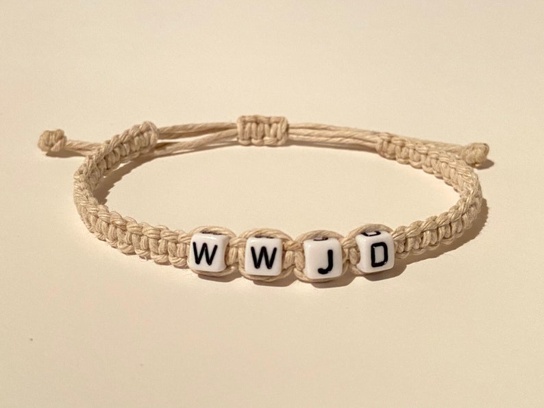 WWJD Tie Adjustable Bracelet Hemp Ankle Bracelet Hwlf Bracelet Etsy