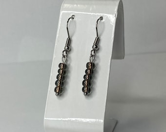 Beaded Dangle Earrings Drop Earrings, Beaded Stick Earrings, Stainless Steel Earrings, Bridesmaid Gifts, Earrings for Her