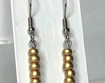 Custom Dangle & Drop Earrings Beaded Stick, Stainless Steel Jewelry, Wedding, Bridesmaids Gifts for Her