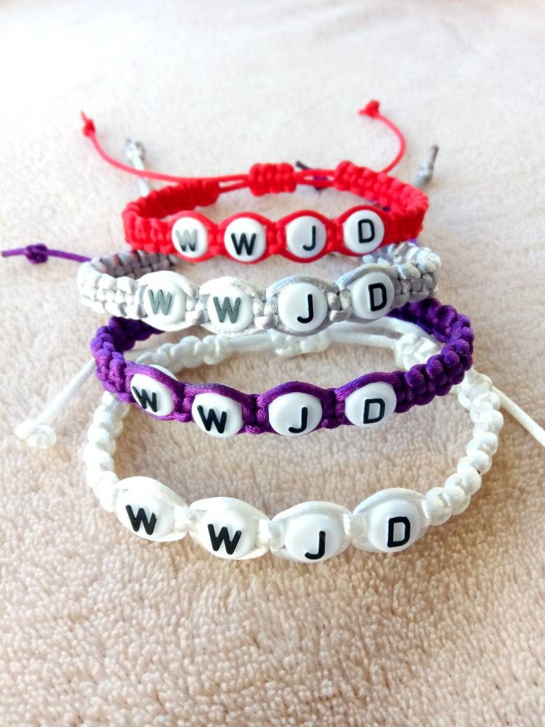 WWJD Bracelets Live Bracelet Grey Satin Cord Adjustable Etsy