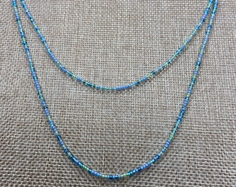 Dainty Beaded Choker Ankle Bracelet Necklace Minimalist Seed Bead Necklace Handmade Jewelry Bead Necklace Personalized Jewelry Bracelet Hers