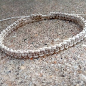 Hemp Ankle Bracelet Man Square Knot Handmade Jewelry Groomsmen Gifts Mens Anklet
