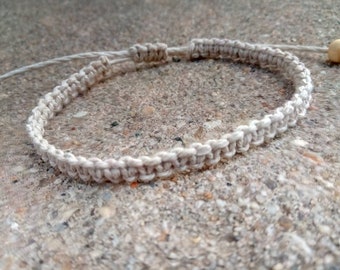 Hemp Ankle Bracelet Man Square Knot Hemp Groomsmen Gifts Bracelets Man Ankle Bracelet Gift for Couples Jewelry Hemp Jewelry Couples Gift.