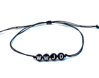 WWJD Bracelets HWLF Bracelet Adjustable Ankle Bracelet He Would Love First Bracelet Hwlf Christian Jewelry Hemp String Anklet Custom Jewelry