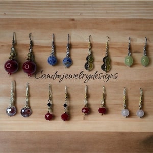 Handmade Small Dangle Earrings: Boho Beaded Drop, Hypoallergenic