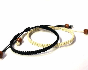 Couples Bracelet, Hemp Bracelet, String Bracelet, Anklet, Men Bracelet, Christmas Gifts For Men or Women, Couples Gifts
